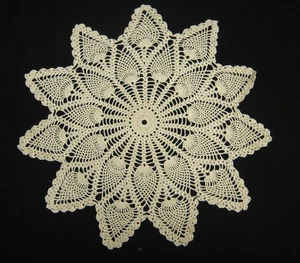 Centrino vintage diametro 15" Welcome ananas design colore ecrue nonna made kitschy - Foto 1 di 4