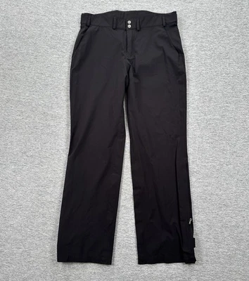 J Lindeberg Golf Rain Pants Mens Medium Black Swing 2.5-Ply Waterproof Outdoor - Image 1 of 4