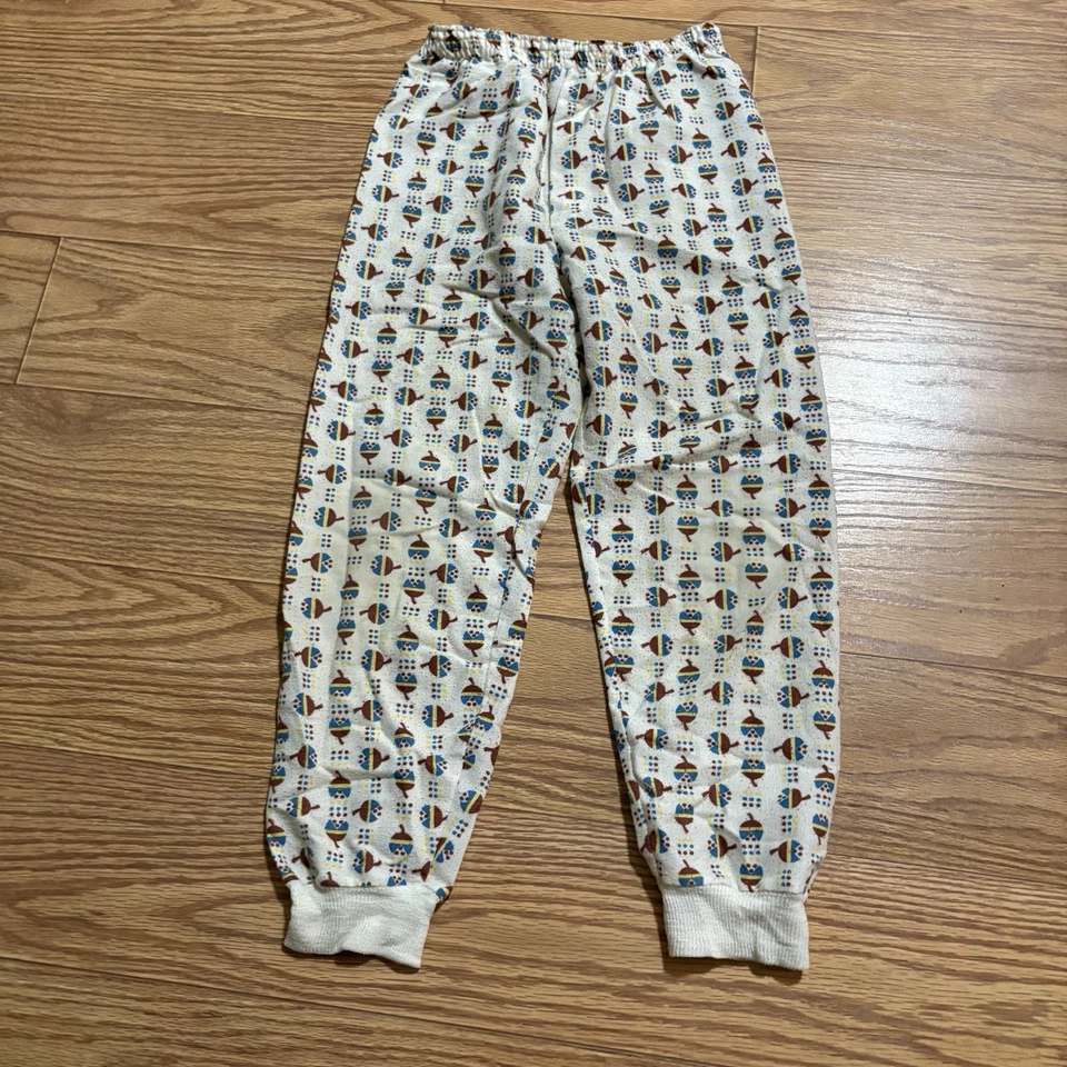 Pantalones de pijama vintage años 40 niños jóvenes hechos a mano talla juvenil 8 elásticos Foto 1 de 4