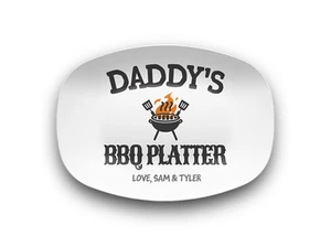 Grilling Platters for Dad - Personalized BBQ Grilling Plate - Custom Father’s Da - Picture 1 of 9