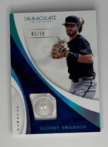 DANSBY SWANSON 2017 PANINI IMMACULATE RC BUTTON 01/10 ATALNTA BRAVES FIRST ONE - Picture 1 of 2