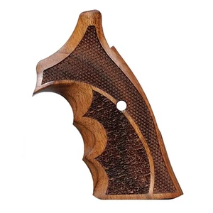 Grip For SW S&W K - L - X .38 .357 Frame Open Back SquareButt Walnut Wood - Picture 1 of 4