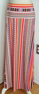 eci Нью-Йорк женщин размер M макси юбка tribalprint комфорт талии богемное 29» талии - Изображение 1 из 4