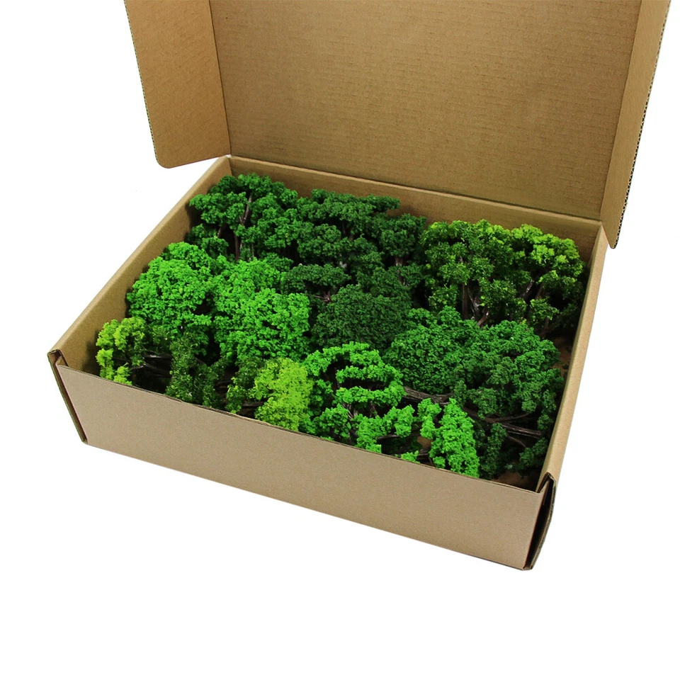 16 Stück Modell Bäume Für Wald Spur H0 TT N Modellbahn Gemischte Architektur - Bild 1 von 4