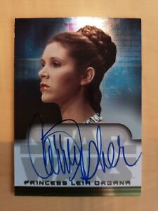Auto Star Wars Heritage Carrie Fischer Leia Organa Topps 2006