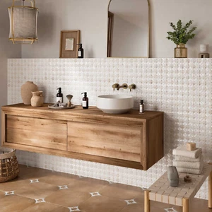 Cut Tile Sample: Amara Moroccan Natural White 31 x 56cm Wall Tiles - Picture 1 of 2