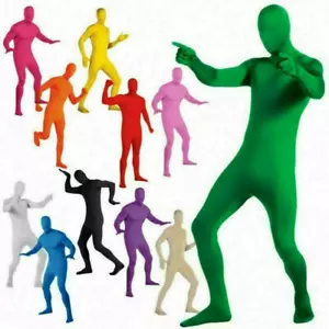 Party Costume Dress Invisible Morph Suit Adults Kids Full Body Spandex Jumpsuit - Picture 1 of 23