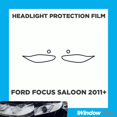 For Ford Focus 4-door 11+ CLEAR Headlight Scratch Guard Protection Film PPF - Image 1 of 3
