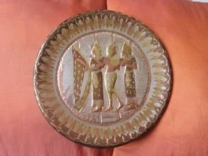 Unique Solid Handmade Copper/Brass Wall Plate/Plaque of Ancient Royal Musicians - Picture 1 of 1