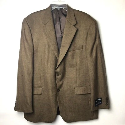 Chereskin Blazer Mens Size 44 Brown Houndstooth 2-Button Lambswool - Image 1 of 4