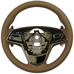 2015 Cadillac ATS Steering Wheel Med. Cashmere Leather New 23488521 23207586 - Picture 1 of 8