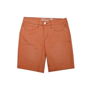 Seven 7 Women's Release Hem Denim Weekend Bermuda Shorts in Marsala, 14 - Picture 1 of 2