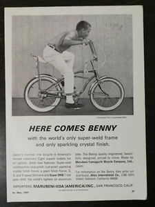 Bicicleta Benny Número Uno de Japón 1967 Página Completa Anuncio Original - Imagen 1 de 1