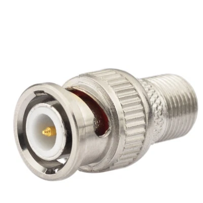 RF Coaxial connector adapter BNC Plug Male to F-Type Female Jack straight - Image 1 of 3