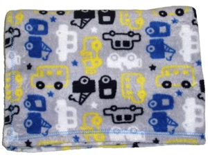 Manta gris Baby Gear amarillo negro azul autobús remolque coche vehículo estrella - Imagen 1 de 2