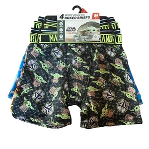 Star Wars The Mandalorian Boys Size 8 Medium Boxer Briefs 4 Pair Pack Underwear - Picture 1 of 5