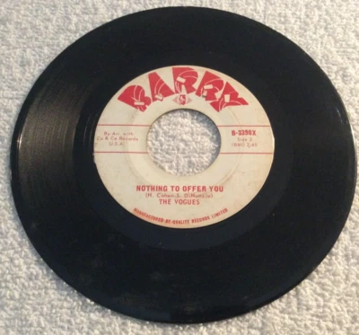 The Vogues – Five O'Clock World / Nothing To Offer You 3390X 45 RPM Record 7" - Image 1 of 4