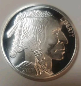 Indian Head Buffalo 2017 ronda de plata 1 oz Troy plata fina .999 - Imagen 1 de 2
