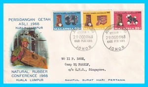 MALAYSIA - 1968 'National Rubber Conference' FDC with Johor CDS - Picture 1 of 1