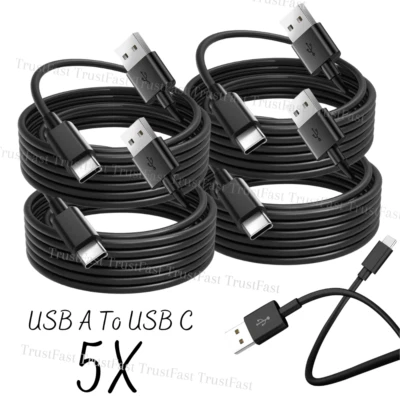 Cable cargador rápido 5X Android USB A a tipo C para iPhone 15 16 cable de datos Samsung Foto 1 de 4