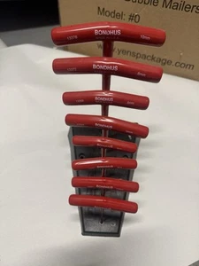 Used Bondhus T Handle Hex 8pc Wrench Set 2-10mm Metric w Stand USA 13389 - Picture 1 of 4
