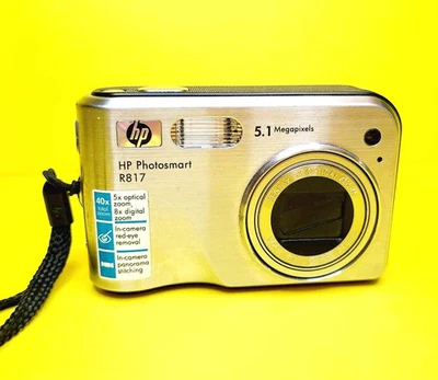 HP PHOTOSMART R817 COMPACT DIGITAL CAMERA 5.1 MP 5x OPTICAL ZOOM AUTO FOCUS CCD - Image 1 of 4