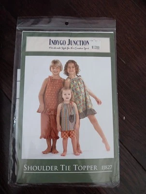 Indygo Junction #IJ827 Girls Shoulder Tie Topper Dress Tunic Short Capri Sz 2-6  - Image 1 of 2