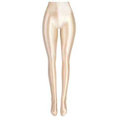 MJINM Glitter Spandex Elastic Wide Waist V-crotch Leggings Yoga Gym Sport Pants - Image 1 of 4