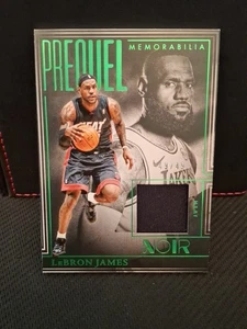 2024-25 Panini NOIR Lebron James BOOKEND Prequel Patch /49 Heat Lakers Game Worn - Picture 1 of 3