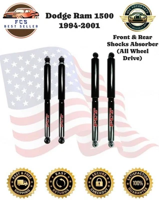 Запчасти FCS передние и задние амортизаторы премиум-класса для Dodge Ram 1500 4x4 полный привод 1994-2001 - Изображение 1 из 4