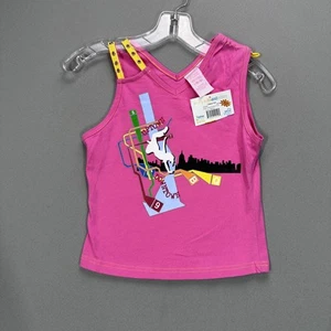 Mary-Kate and Ashley Shirt Girls Large Pink V Neck Uptown Downtown Graphic Top - Picture 1 of 12
