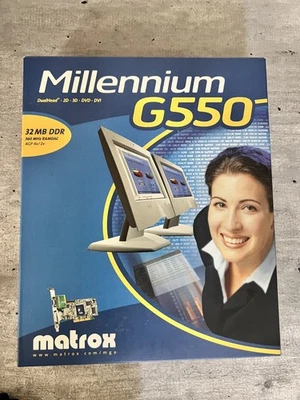MATROX MILLENNIUM G550 32MB G55+MDHA32DR VGA Card - AGP Slot 7012-03 REV A - Image 1 of 4