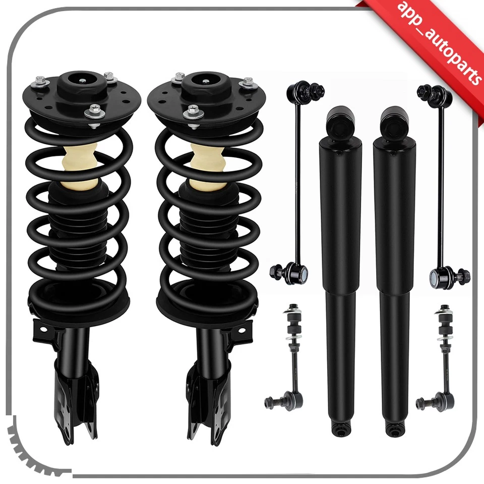 For GMC Terrain Chevy Equinox Pontiac Torrent Front Struts Rear Shocks Sway Bars - Imagem 1 de 4