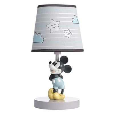 Лампа с абажуром и лампой Lambs & Ivy Disney Baby Moonlight Mickey Mouse - серая - Изображение 1 из 4
