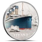 2022 Cook Islands Titanic Münze 1 Unze farbig UHR 0,999 silberproof CIT