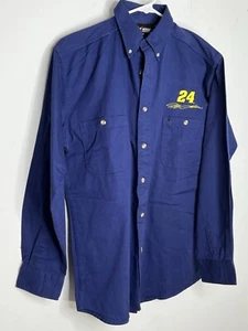 NWT JEFF GORDON Chase Authentic's Shirt S Navy Winners Circle VTG Nascar 24 - Picture 1 of 7