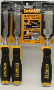 Dewalt Wood Chisel 3 Side Strike Serrated Cutting Edge Set #DWHT16148 Scraping - Picture 1 of 4