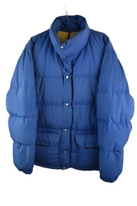 The North Face Mens Blue Vintage Goose Down Fill PAdded Nuptse Jacket SIze L - Picture 1 of 9
