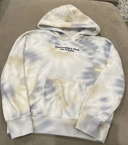 Abercrombie Kids Gray Tie-Dye Hoodie Girls 9/10 - Picture 1 of 2
