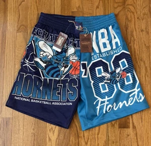 Mitchell & Ness Men's Charlotte Hornets Home & Away Mesh Shorts NWT Large - Picture 1 of 2