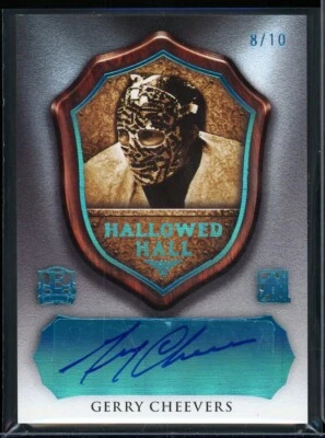 2015-16 ITG Enshrined Hallowed Hall Signatures Blue #HHGC1 Gerry Cheevers 8/10 - Image 1 of 2