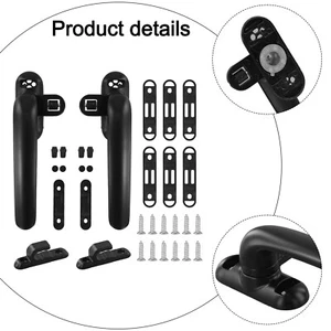 Comfortable Grip Aluminum Window Handles for For sliding Windows (Black) - Picture 1 of 12