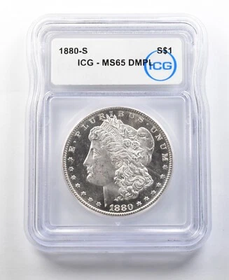 1880-S Morgan Silver Dollar MS65 DMPL ICG *0327 - Image 1 of 3