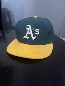 New Era Fits 59FIFTY Oakland Athletics Cap Hat Fitted 7  1/2 AuthenticCollection - Picture 1 of 7
