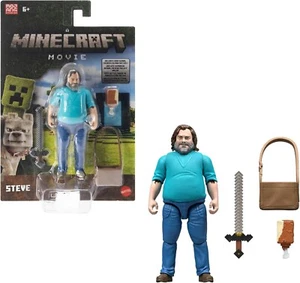 Minecraft Le Film - Figurine articulée 10cm Figures Steve + accessoires - Imagen 1 de 6