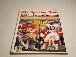 The Sporting News PRO FOOTBALL 1985 Yearbook Joe Montana Illustrated, Ads etc. - Imagen 1 de 5