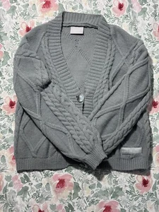 Taylor Swift The Tortured Poets Department Gray Cardigan TTPD Size XS/S - Picture 1 of 3