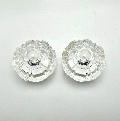 Salvage 1920’s Art Deco Large Cut Crystal Faucet Handles Cover