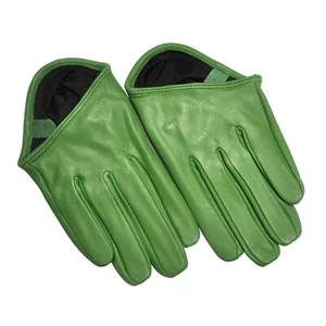 Guantes de baile deportivos de cuero genuino de media palma para mujer verdes M L - Imagen 1 de 4