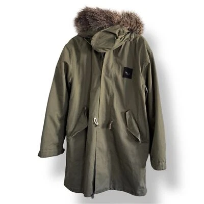 Rare Adidas Originals Fishtail 2 in 1 Fur Trimmed Hood Parka size Medium - Image 1 of 4
